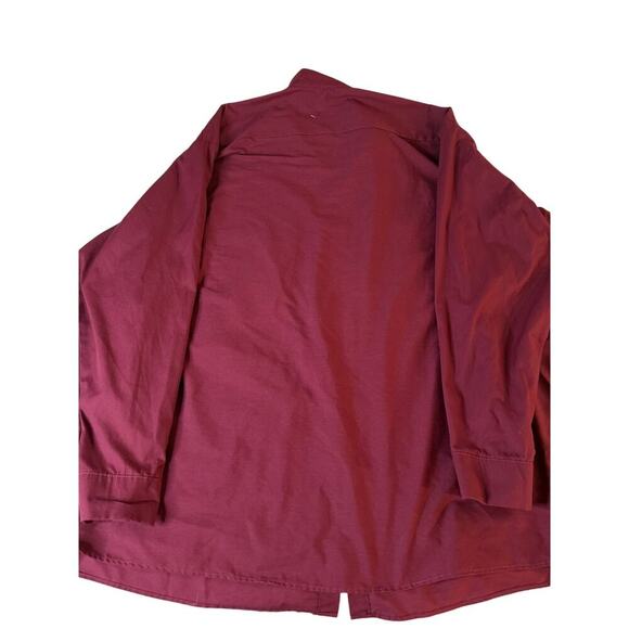 Red Kap Work Shirt Solid Red 2 Pocket Men's Industrial Uniform Long Sleeve 3XL - Picture 4 of 4